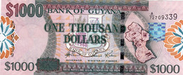 GUYANA 1000 DOLLARS  ND 2000 P35 UNC "free Shiping Via Registered Air Mail" - Guyana