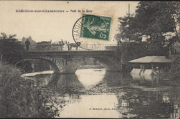 CPA CP Châtillon-sur-Chalaronne Pont De La Gare J Mollard Photo CAD 1913 - Châtillon-sur-Chalaronne