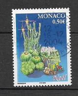 Timbres Oblitérés De Monaco N°2459 Yt, 2004, Noël, Cactus - Usati