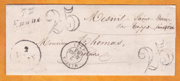 1835 - Cursive 72 EPONE Auj. En Yvelines Sur LAC Vers Le Mesnil St Denis Par Trappes - Via Paris - Taxe 25 - 1801-1848: Précurseurs XIX