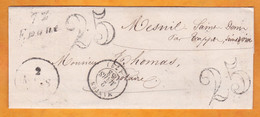 1835 - Cursive 72 EPONE Auj. En Yvelines Sur LAC Vers Le Mesnil St Denis Par Trappes - Via Paris - Taxe 25 - 1801-1848: Vorläufer XIX