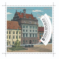 Czech Rep. / My Own Stamps (2020) 1029: City Plzen (1295-2020) - Pilsen (1910) Town Hall, Plague Column - Unused Stamps