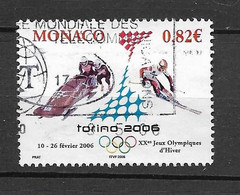 Timbres Oblitérés De Monaco N°2528 Yt, 2006, Jeux Olympiques De Turin, Ski, Bobsleigh - Usati