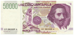 50000 LIRE GIAN LORENZO BERNINI II TIPO SERIE SOSTITUTIVA XE 25/07/2001 FDS-/FDS - Altri & Non Classificati