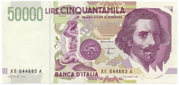 50000 LIRE GIAN LORENZO BERNINI II TIPO SERIE SOSTITUTIVA XE 25/07/2001 FDS-/FDS - Altri & Non Classificati