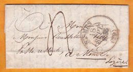 1835 - Lettre Pliée Avec Corresp Amicale De NISMES (gd Cachet) Nîmes Vers MENDE (fleurons) - Poste Restante - Taxe 4 - 1801-1848: Vorläufer XIX