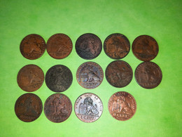 Lot De 14 Pièces  1 Centime Belges - Collezioni