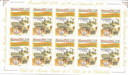 Timbres Neufs De Monaco BF , 2006, Planche De 10 Vignettes MonacoPhil 2006 - Usados