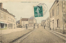 - Yonne -ref-A582- Cerisiers - Grande Rue - Magasin Darde - Carte Colorisée - - Cerisiers