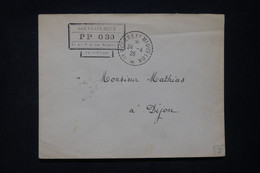ST PIERRE & MIQUELON - Cachet PP 0.30 Sur Enveloppe De St Pierre Pour Dijon En 1926 Avec Cad D'arrivée Au Dos - L 117540 - Briefe U. Dokumente