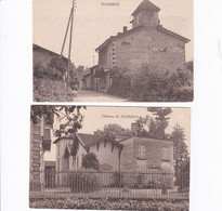 AIN 01 MOGNENEINS FLURIEUX CHATEAU BEAU LOT DE 2 CARTES A VOIR ! - Ferney-Voltaire