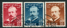 NORWAY 1949 Kielland Birth Centenary Used.  Michel 340-42 - Oblitérés