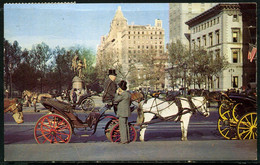 Cpa USA New York  Carriages On 59th Street,  Beau Plan - Transportes