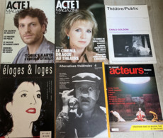 THEÂTRE : 15 Revues (Théâtre Acteurs-Théâtre Public-Alternatives Théatrales-Acte 1-Éloges & Loges-L’Avant Scène-1 Progra - Other & Unclassified