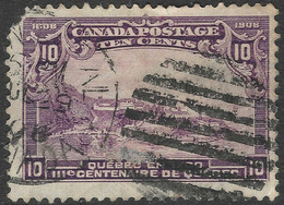Canada. 1908 Quebec Tercentenary. 10c Used (torn Top LH Corner). SG 193 - Unused Stamps