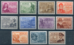 NORWAY 1947 Tercentenary Of Norwegian Post MNH / **.  Michel 323-33 - Ongebruikt