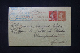 FRANCE - Entier Postal  Commercial (Horlogerie)  + Complément De Charquemont Pour Damprichard En 1920 - L 117605 - Postales Tipos Y (antes De 1995)