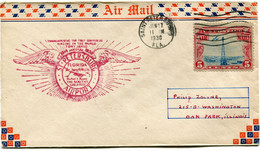 ETATS-UNIS LETTRE PAR AVION AVEC CACHET "...AIRLINE IN THE WORLD TONY JANUS 1914 JANUARY 1930 ST PETERSBURG FLORIDA...." - 1c. 1918-1940 Cartas & Documentos