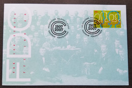 Finland Centenary Central Organisation Finnish Trade Unions 2007 (stamp FDC) - Covers & Documents