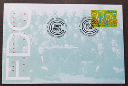 Finland Centenary Central Organisation Finnish Trade Unions 2007 (stamp FDC) - Cartas & Documentos