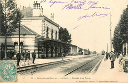 St Aignan Sur Cher * 1904 * La Gare , Arrivée D'un Train * Ligne Chemin De Fer Loir Et Cher - Saint Aignan