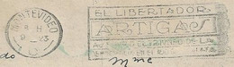 Uruguay 1923 Postcard Beira-Mar Avenue Rio De Janeiro From Montevideo To Paris France Slogan Liberator General Artigas - Uruguay