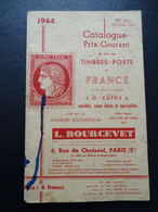 CAT1944-1 -1944 - Catalogue Cotation Des Timbres Postes BOURCENET - Cf Scans - France