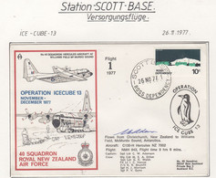 Ross Dependency Scott Base 1977 Antarctic Flight Signature  Ca  Scott Base 26 NO 77 (AF152) - Voli Polari