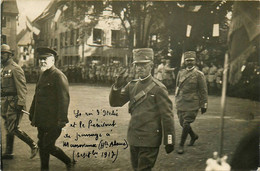 Massevaux * Masevaux * Carte Photo * Le Roi D'italie Et Le Président De Passage Dans La Ville * Septembre 1917 - Masevaux