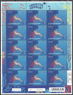 2022 - Y/T 5561 "CREVETTE BOUQUET - COQUILLAGES ET CRUSTACES" - BLOC FEUILLET 15 TIMBRES - NEUF - Neufs