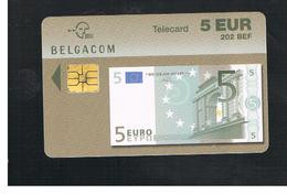 BELGIO (BELGIUM) -  2002   BANKNOTE 5 EURO      - USED - RIF. 10841 - Postzegels & Munten