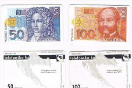 CROAZIA (CROATIA) - CHIP  - HPT 1996   CROATIAN BANKNOTES: 100 & 50 (LOT OF 2 DIFFERENT)  - USED - RIF. 6694 - Briefmarken & Münzen