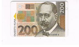 CROAZIA (CROATIA) - CHIP  HPT - BANKNOTE 200  - USED  -     RIF.25 - Sellos & Monedas