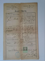 ZA389.4  Old Document,   Czechia  - Postoloprty Postelberg   1884-  Emilie Hauda - Opitz - Naissance & Baptême