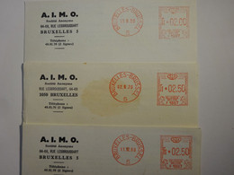 5 Kaarten AIMO Bruxelles 5 - Rode Frankeer Stempel F 1887 - 1960-79