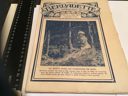 Bernadette Revue Hebdomadaire Illustrée Rare 1925 Numéro Les Cheminées De Noël L’auberge Du Soleil D Or - Bernadette