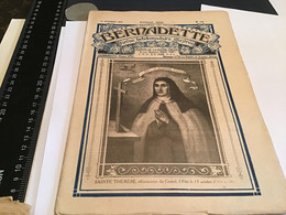 Bernadette Revue Hebdomadaire Illustrée Rare 1925 Numéro 137 Saint Thérèse Le Livre D’Édouard - Bernadette