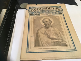 Bernadette Revue Hebdomadaire Illustrée Rare 1925 Numéro 122 Saint-Pierre Guillemette - Bernadette