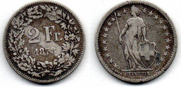Suisse- 2 Francs 1874 B TB - Autres & Non Classés