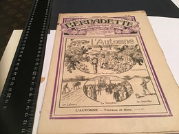 Bernadette Revue Hebdomadaire Illustrée Rare 1926 Numéro 134 L’automne L’automne La Breloque - Bernadette