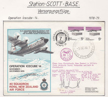 Ross Dependency Scott Base 1978 Antarctic Flight Christchurch To McMurdo Signature  Ca  Scott Base 5 DE 78 (AF153) - Polare Flüge