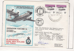 Ross Dependency Scott Base 1978 Antarctic Flight Christchurch To McMurdo Signature  Ca  Scott Base 24 NO 78 (AF153A) - Polare Flüge