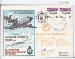 Ross Dependency Scott Base 1978 Antarctic Flight Christchurch To McMurdo Signature  Ca  Scott Base 7 DE 78 (AF153B) - Polar Flights