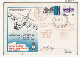 Ross Dependency Scott Base 1979 Antarctic Flight Christchurch To McMurdo Signature  Ca  Scott Base 24 NO 79 (AF154A) - Voli Polari