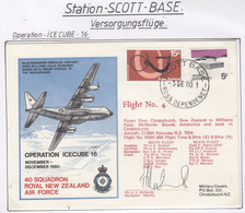 Ross Dependency Scott Base 1980 Antarctic Flight Christchurch To McMurdo Signature  Ca  Scott Base 3 DE 80 (AF154B) - Vuelos Polares