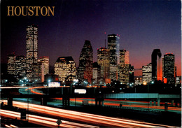 Texas Houston Skyline At Night 1996 - Houston