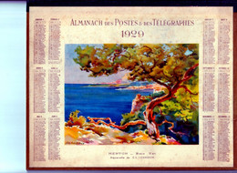 Calendrier Almanach Des Postes Et Télégraphes 1929 - Grand Format : 1921-40