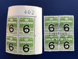 Denmark 1940, AFA 261, 4 BLOK, OVERPRINT, MINT And USED - Sonstige & Ohne Zuordnung