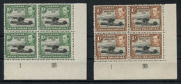 Kenya, Uganda And Tanganyika 1952 Royal Visit Issue In Matching Corner Blocks With Imprint MNH **, SG 163-164 - Kenya, Uganda & Tanganyika
