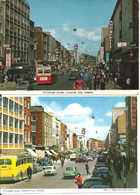 TWO POSTCARDS - O'CONNELL STREET - LIMERICK CITY - IRELAND - FORD ANGLIA - MINI - WOOLWORTHS - Limerick